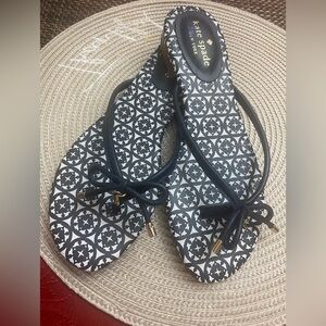 Kate Spade Blue and White Patterned Sandals